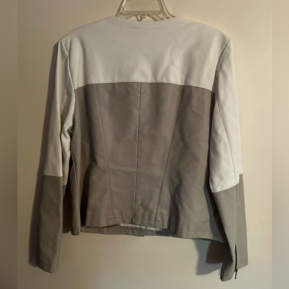 INC Faux Leather Moto Bomber Jacket - Picture 3 of 3